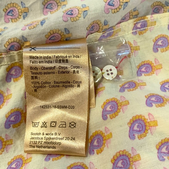 Scotch & Soda “Get Up And Go “ fine cotton multi print long sleeve shirt - Picture 5 of 6